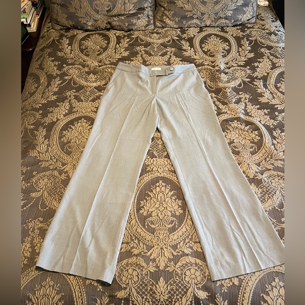 Calvin Klein Petite Size Classic Trouser Leg Slightly Flared Hem Pants Size 12